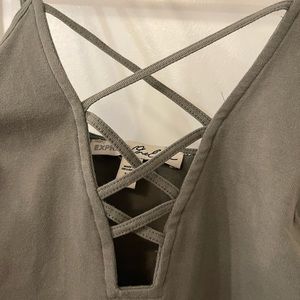 Express olive green top with detail size xs